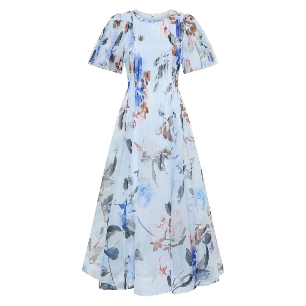 Aje Blue Floral Midi Dress - Picture 6 of 13